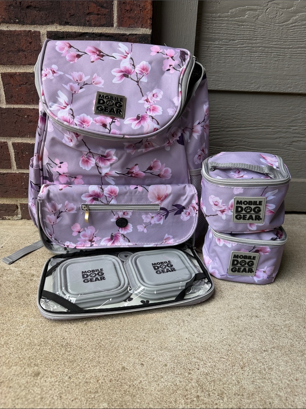 Mobile Dog Gear Lavender Floral Backpack - Picture 3 of 8